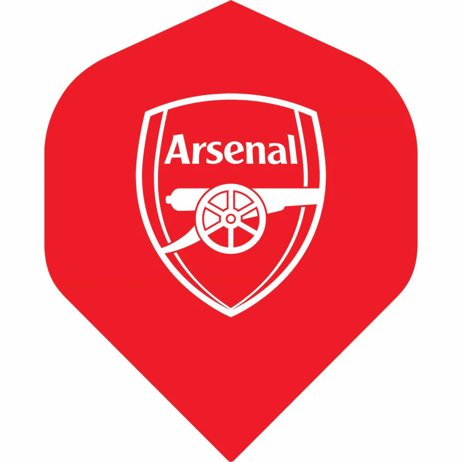 ARSENAL FOOTBALL CLUB WHITE MONO CREST DART FLIGHTS