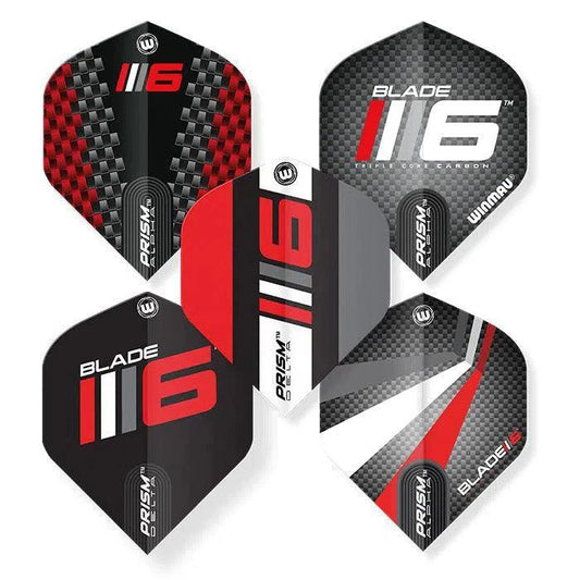 WINMAU BLADE 6 DART FLIGHT COLLECTION - 5 SETS - PRISM FLIGHTS