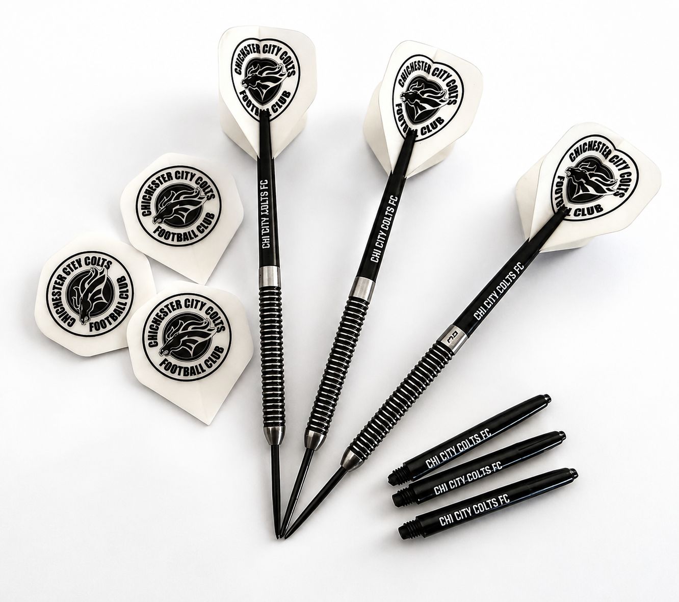 CHICHESTER CITY COLTS FOOTBALL CLUB FLIGHTS AND STEMS SET