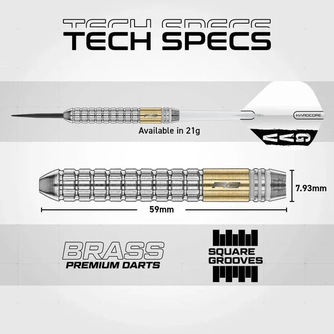 RED DRAGON GIAN VAN VEEN SE BRASS DARTS SET