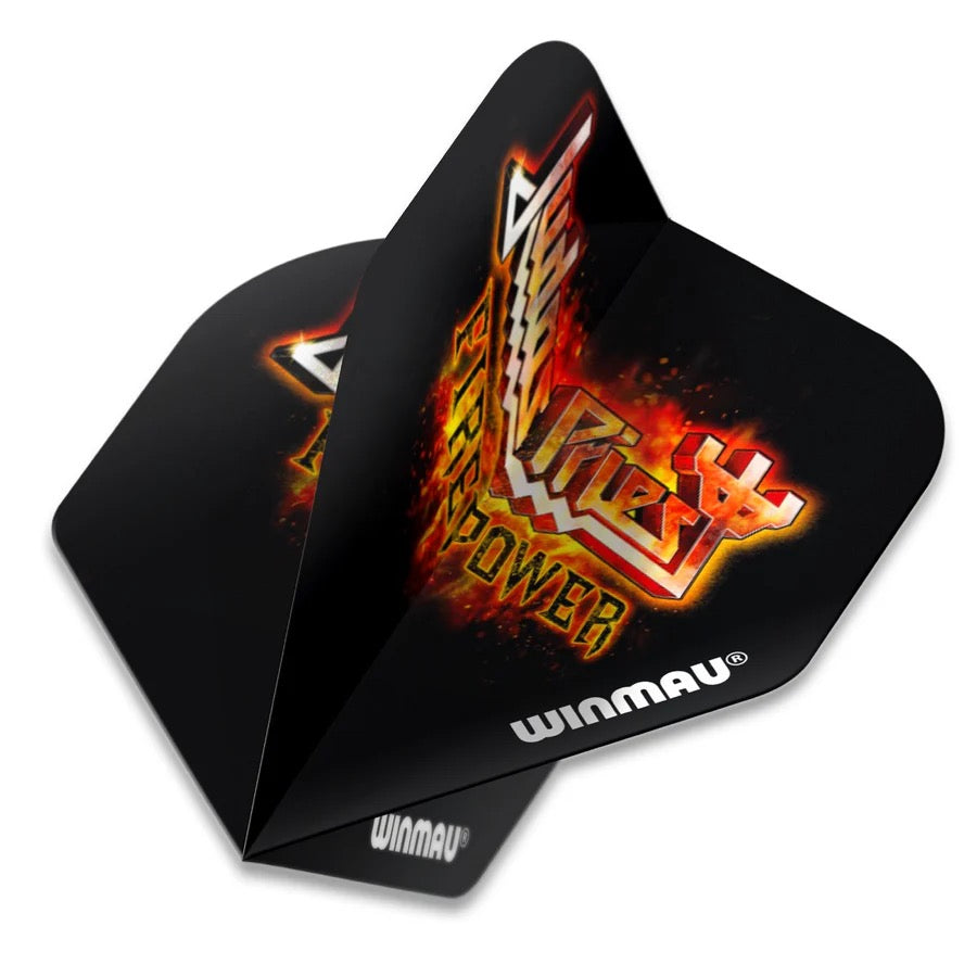 WINMAU ROCK LEGENDS DART FLIGHTS - JUDAS PRIEST FLAMING LOGO