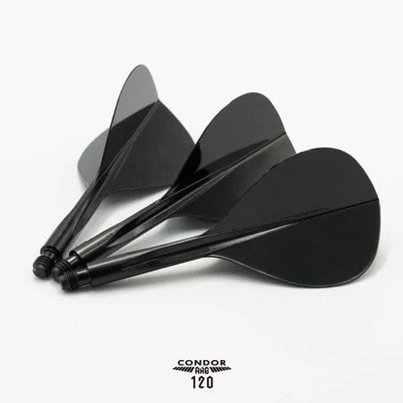 CONDOR AXE120 DART FLIGHTS TEARDROP - BLACK