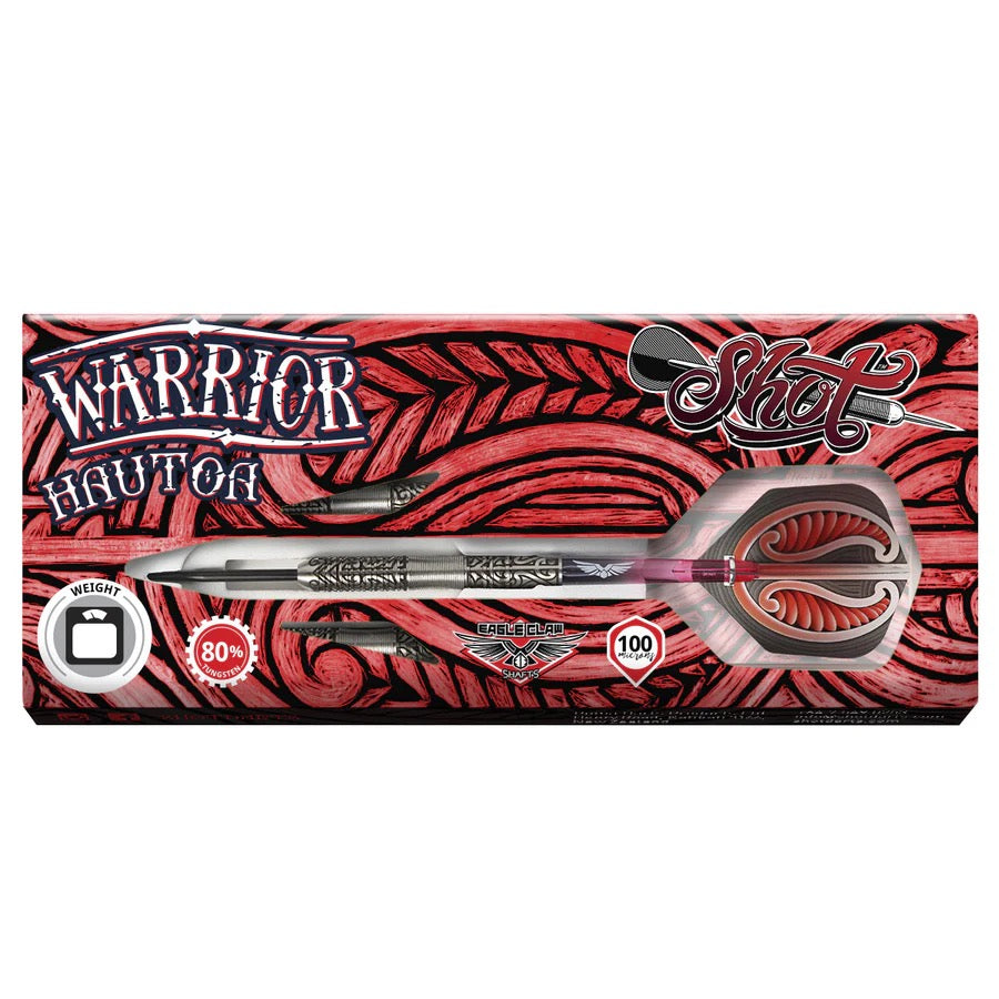 WARRIOR HAUTOA 80% TUNGSTEN STEEL TIP DARTS BY SHOT