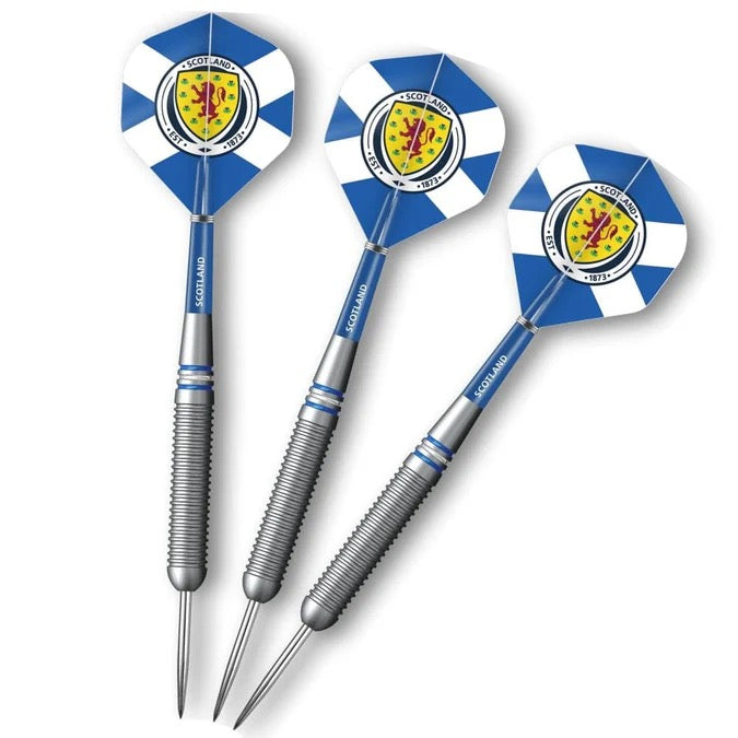 SCOTLAND FOOTBALL DARTS STEEL TIP BRASS OFFICIAL LICENSED - LOGO - 22G