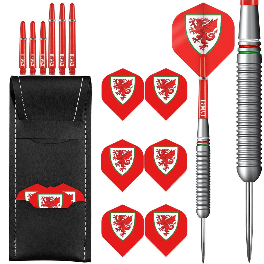 WALES FA DARTS - STEEL TIP BRASS - OFFICIAL LICENSED - WELSH CYMRU
