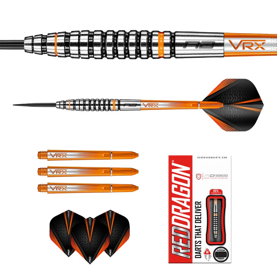 AMBERJACK 14 90% TUNGSTEN STEEL TIP DARTS BY RED DRAGON
