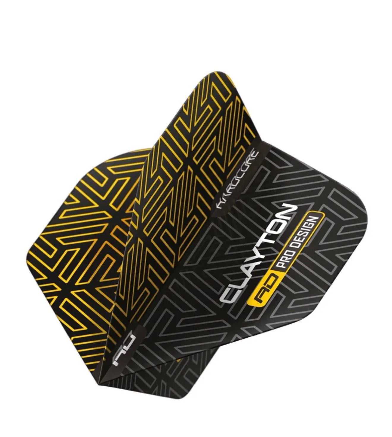 JONNY CLAYTON RED DRAGON HARDCORE PREMIUM BLACK AND GOLD DART FLIGHTS