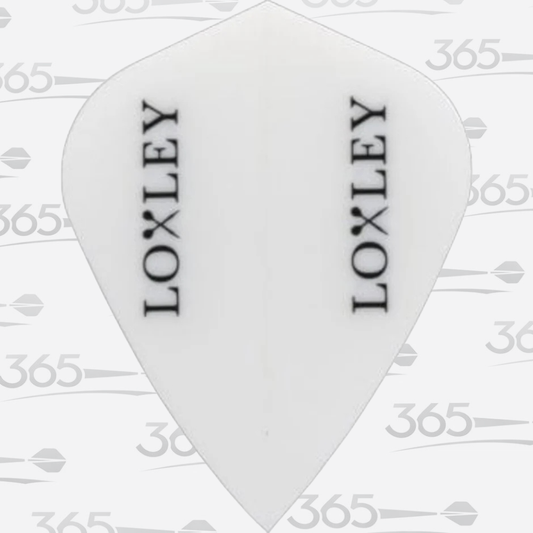 LOXLEY WHITE 150 MICRON THICK KITE SHAPED STYLISH DART FLIGHTS