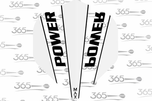 McCOY POWER MAX STANDARD WHITE AND TRANSPARENT DART FLIGHTS
