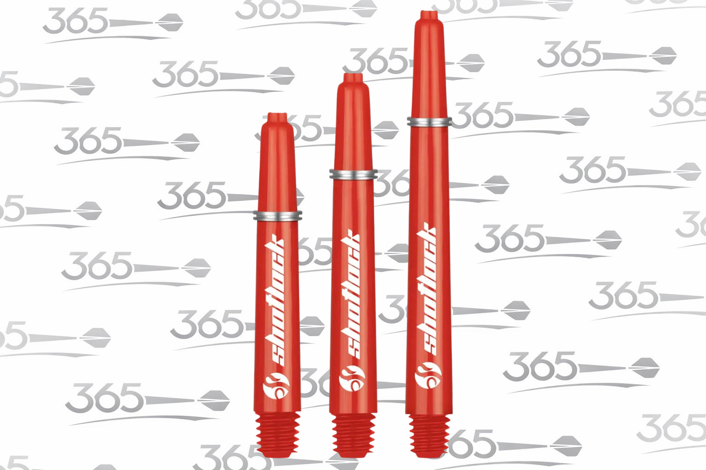 SHOT DARTS - SHOT LOCK DART SHAFTS/STEMS RED INTERMEDIATE/INBETWEEN SIZE