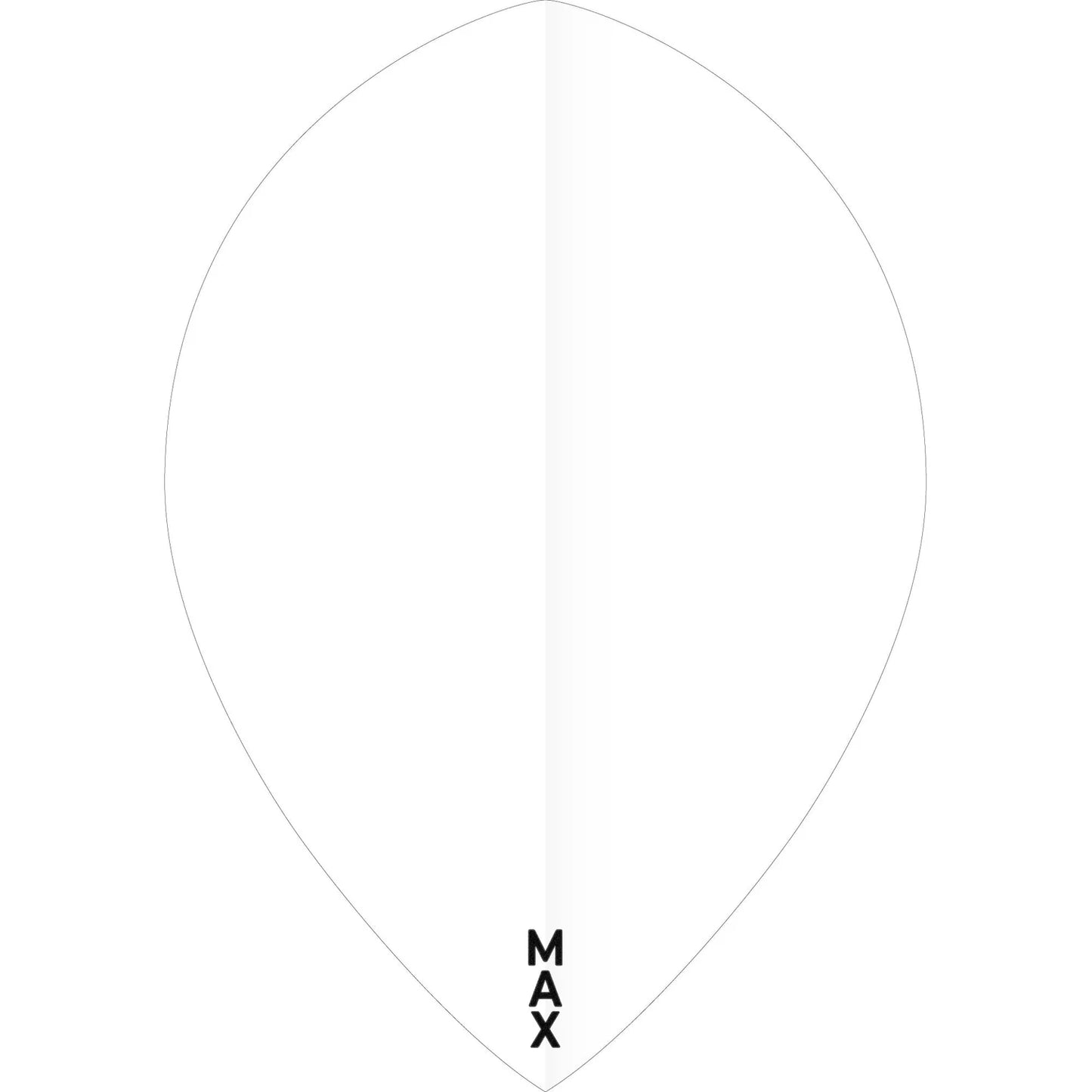 WHITE MAX PEAR 150 MICRON THICK DART FLIGHTS