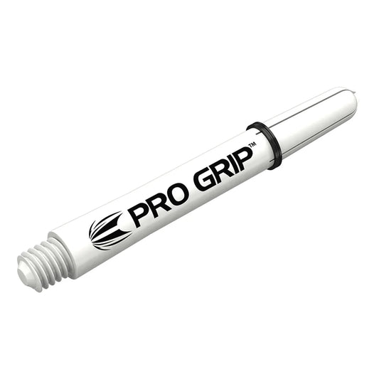 TARGET PRO GRIP DART SHAFTS STEMS WITH LOCKING RINGS, MEDIUM WHITE BAGGED