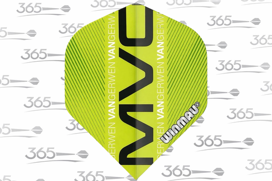 MICHAEL VAN GERWEN WINMAU GREEN AND BLACK MVG DART FLIGHTS - NEW - RARE FLIGHT