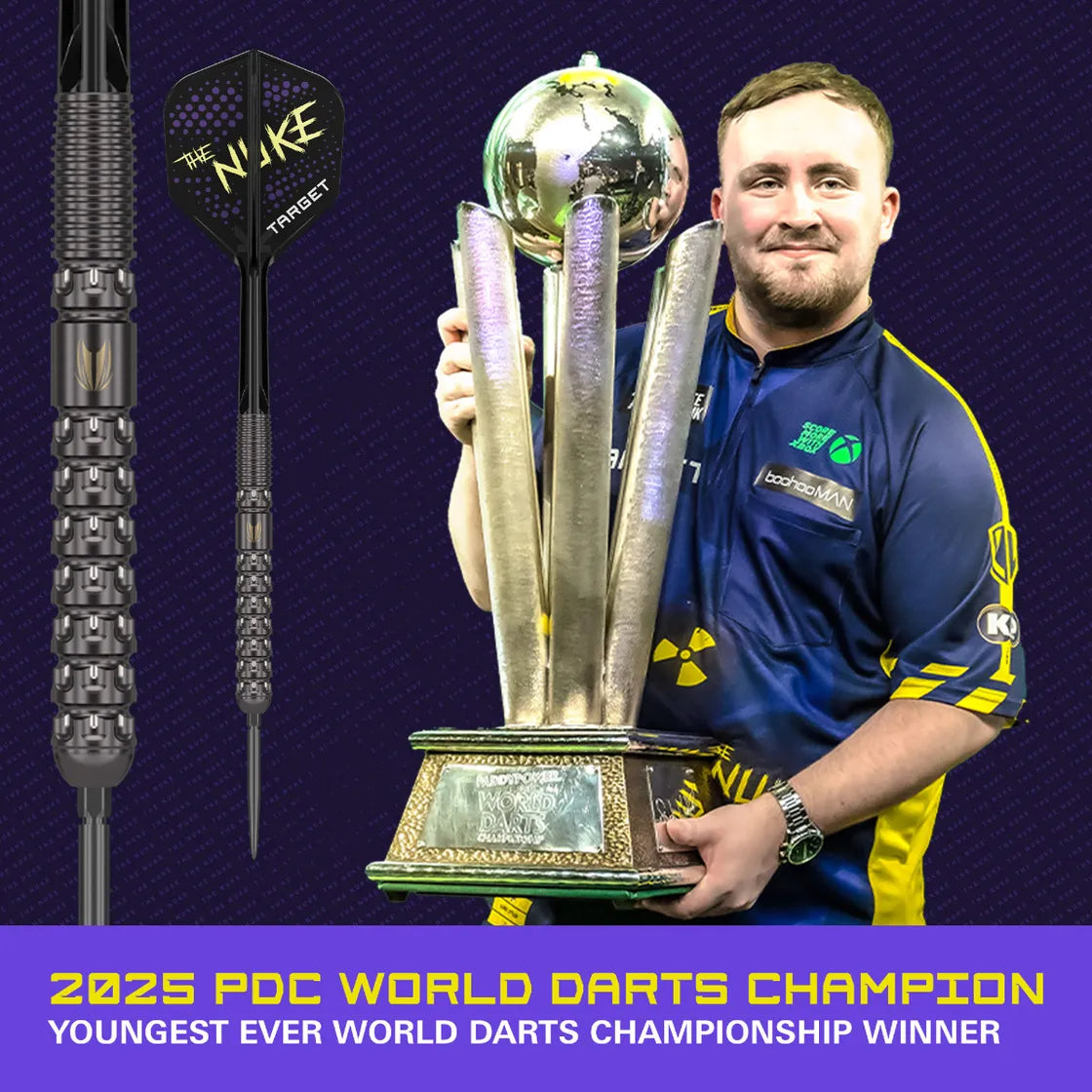TARGET LUKE LITTLER G1 PRODIGY 22G 90% TUNGSTEN DARTS - K FLEX AND SWISS POINTS