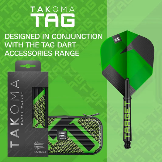 TARGET TAKOMA TAG GREEN WALLET DARTS CASE