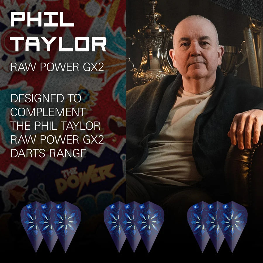 TARGET PHIL TAYLOR POWER GX2 PRO ULTRA DART FLIGHTS - 3 SETS 9 FLIGHTS