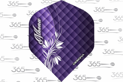 DESIGNA ATHENA PURPLE DART FLIGHTS - 100 MICRON - NO 2 STANDARD SHAPE - WOMENS