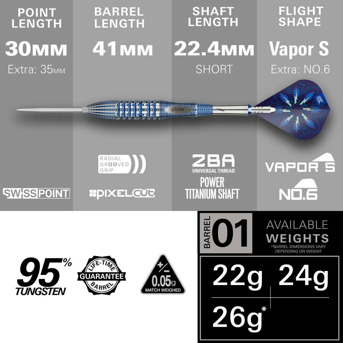 TARGET PHIL TAYLOR THE POWER Gx2 26G DARTS