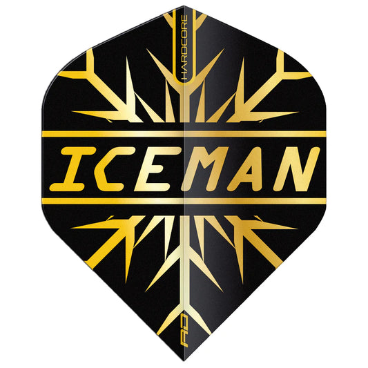 GERWYN PRICE BLACK AND GOLD ICEMAN RED DRAGON HARDCORE DART FLIGHTS