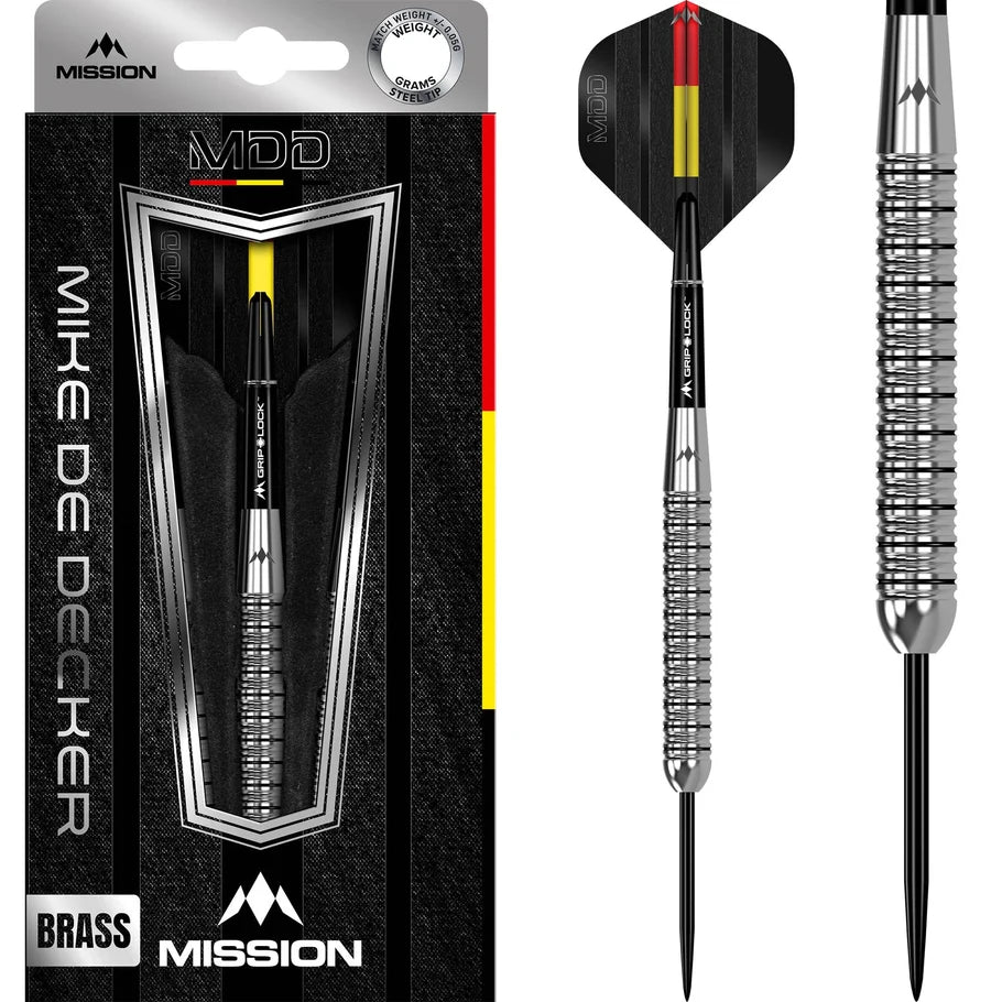 MISSION MIKE DE DECKER DARTS STEEL TIP - BRASS - TUNGSTEN LOOK - 20G