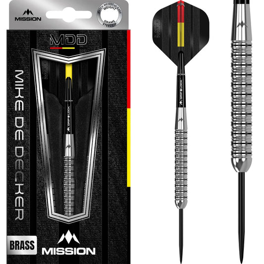 MISSION MIKE DE DECKER DARTS STEEL TIP - BRASS - TUNGSTEN LOOK - 20G