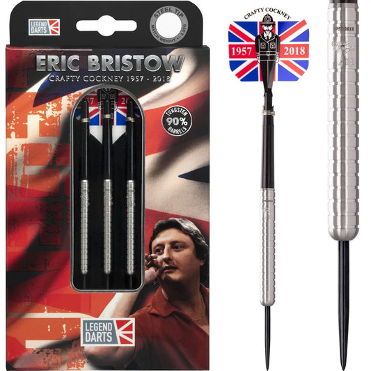 ERIC BRISTOW - STEEL TIP - COCKED FINGER - R1 - SILVER LEGEND DARTS 90% TUNGSTEN 26G