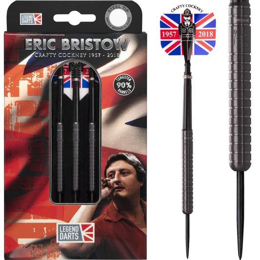 ERIC BRISTOW - STEEL TIP - COCKED FINGER - R1 - BLACK - 90% TUNGSTEN 24G LEGEND DARTS