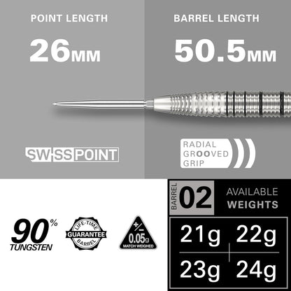 TARGET EXO 02 SWISS POINT 90% TUNGSTEN DARTS
