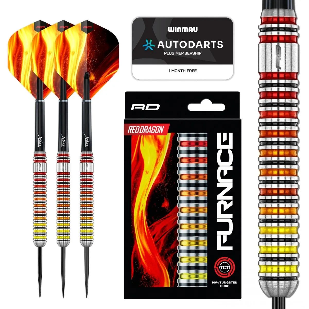 Red Dragon Furnace 90% Tungsten Core Steel Tip Darts
