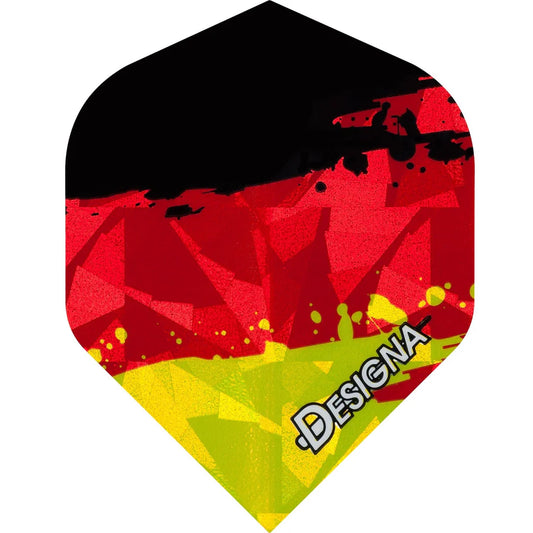 DESIGNA GERMANY FLAG DART FLIGHTS - 3 FLIGHTS