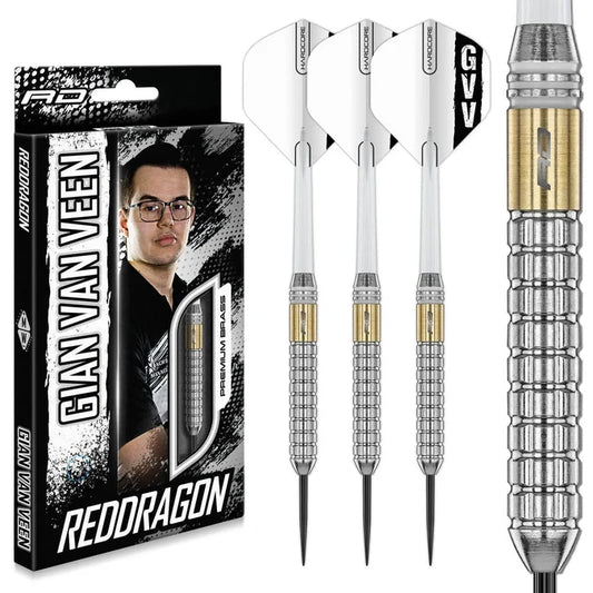 RED DRAGON GIAN VAN VEEN SE BRASS DARTS SET