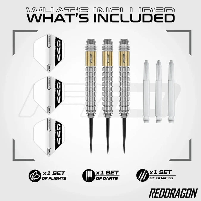RED DRAGON GIAN VAN VEEN SE BRASS DARTS SET