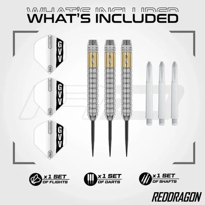 RED DRAGON GIAN VAN VEEN SE BRASS DARTS SET