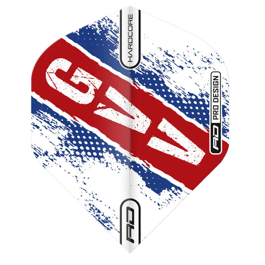 GIAN VAN VEEN RED WHITE AND BLUE GVV RED DRAGON PRO DESIGN FLIGHTS