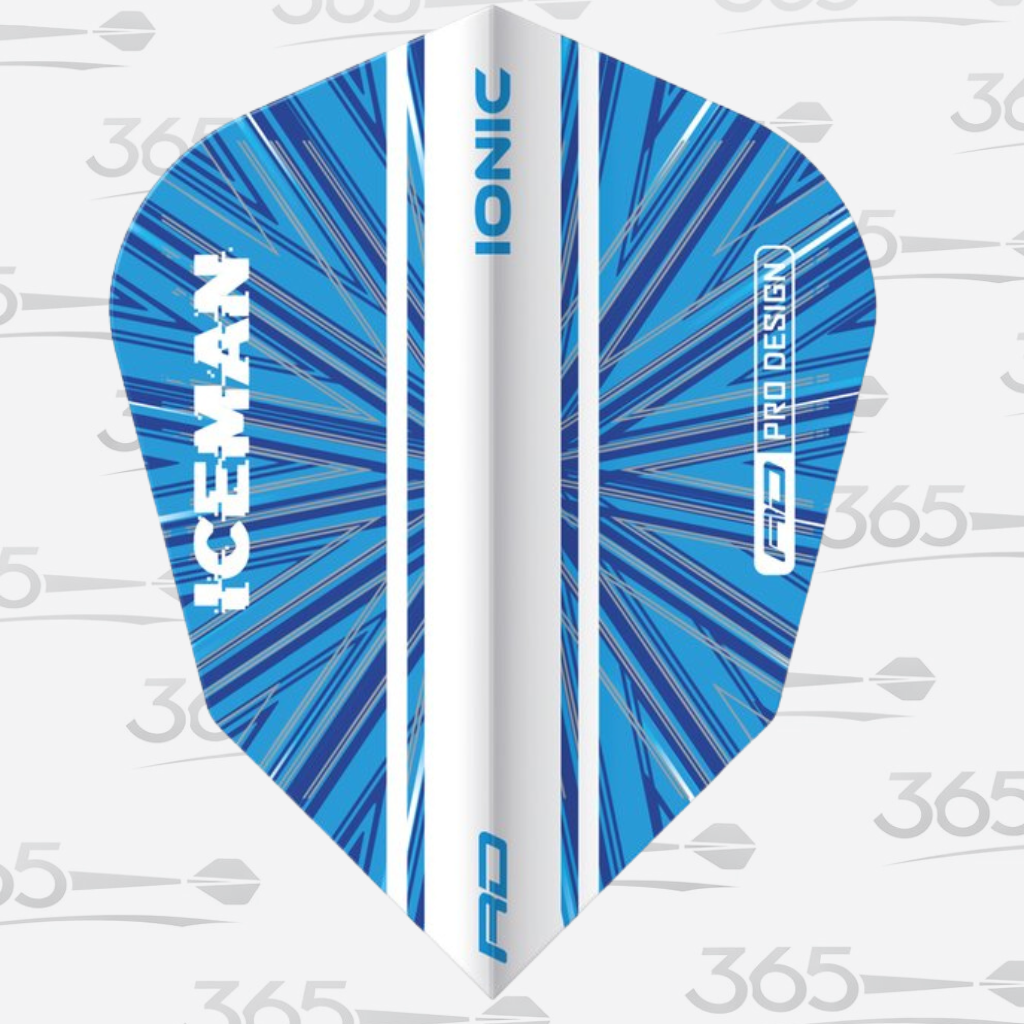 GERWYN PRICE ICEMAN RED DRAGON IONIC BLUE BURST V-STANDARD DART FLIGHTS SET