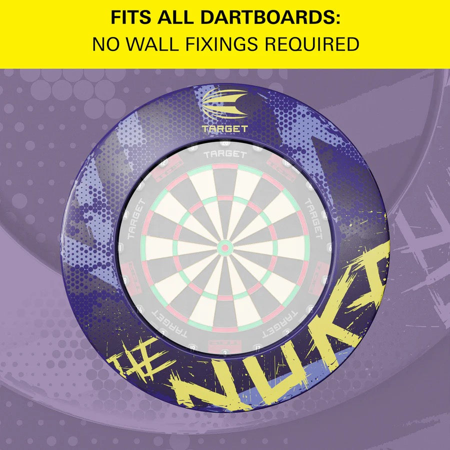 LUKE 'THE NUKE' LITTLER DARTBOARD SURROUND BY TARGET