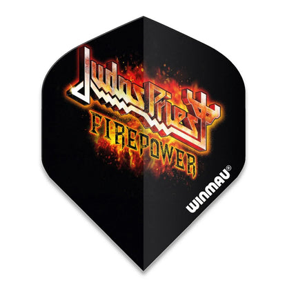 WINMAU ROCK LEGENDS DART FLIGHTS - JUDAS PRIEST FLAMING LOGO