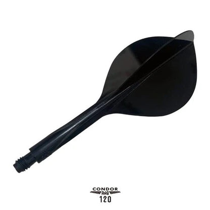 CONDOR AXE120 DART FLIGHTS TEARDROP - BLACK
