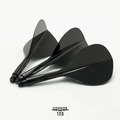 CONDOR AXE120 DART FLIGHTS TEARDROP - BLACK