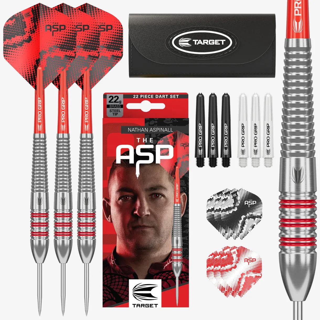 TARGET NATHAN ASPINALL THE ASP 22 PIECE BRASS DARTS SET