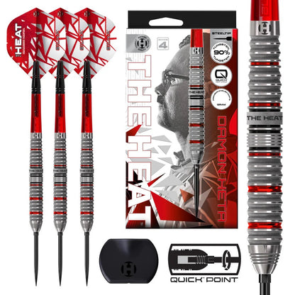 HARROWS DAMON HETA SERIES 4 90% TUNGSTEN QP STEEL TIP DARTS
