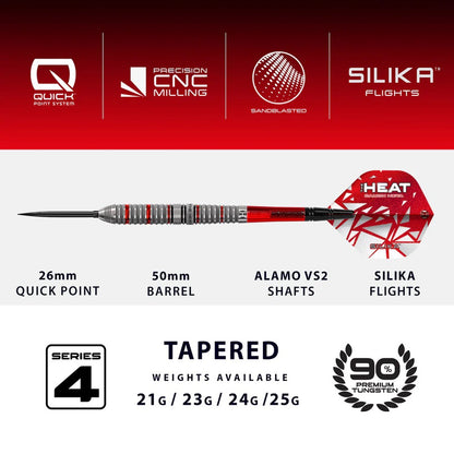 HARROWS DAMON HETA SERIES 4 90% TUNGSTEN QP STEEL TIP DARTS