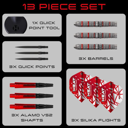 HARROWS DAMON HETA SERIES 4 90% TUNGSTEN QP STEEL TIP DARTS
