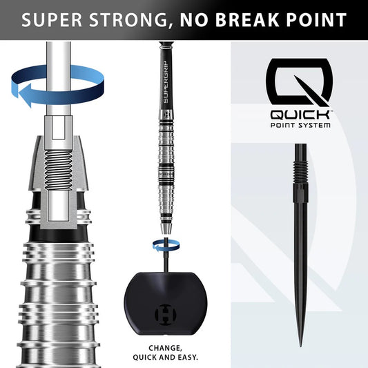 HARROWS SUPERGRIP TORPEDO 90% TUNGSTEN QP STEEL TIP DARTS