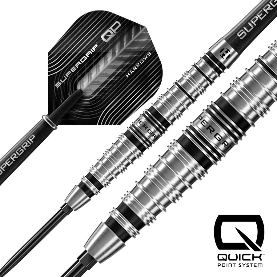 HARROWS SUPERGRIP TORPEDO 90% TUNGSTEN QP STEEL TIP DARTS