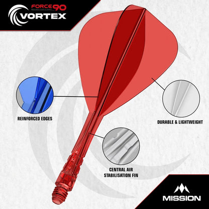MISSION FORCE 90 VORTEX MOULDED FLIGHT & SHAFT - KITE