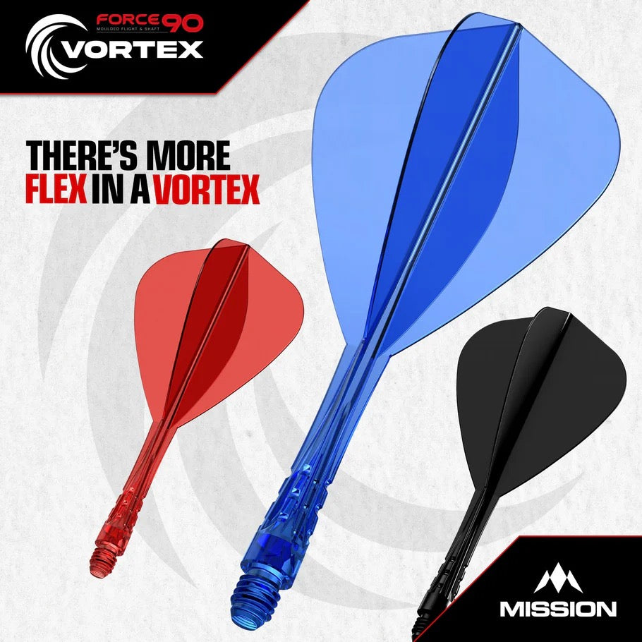MISSION FORCE 90 VORTEX MOULDED FLIGHT & SHAFT - KITE
