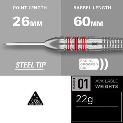 TARGET NATHAN ASPINALL THE ASP 22 PIECE BRASS DARTS SET