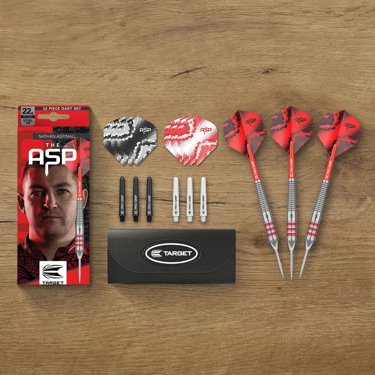 TARGET NATHAN ASPINALL THE ASP 22 PIECE BRASS DARTS SET