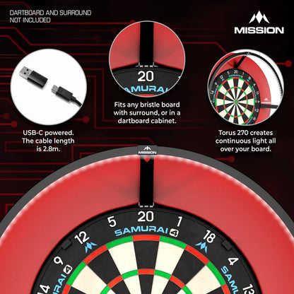 MISSION TORUS 120° DARTBOARD LIGHT